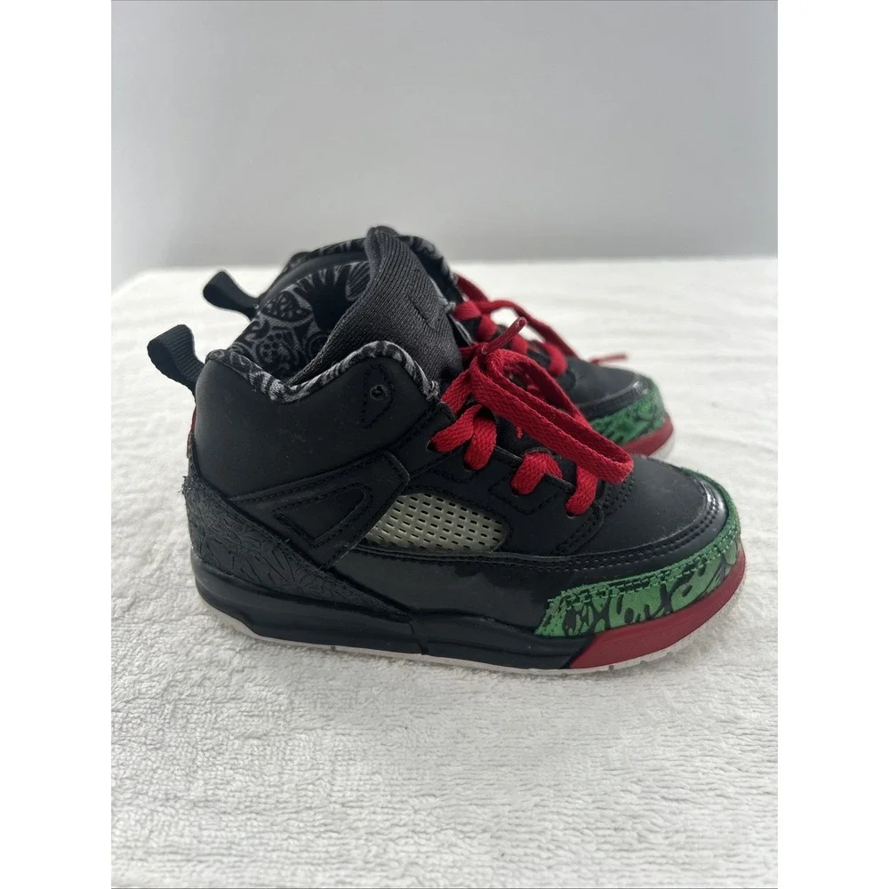 Nike Air Jordan Spizike Black Varsity Red Classic‎ Green 317700-026 Y Size 8C